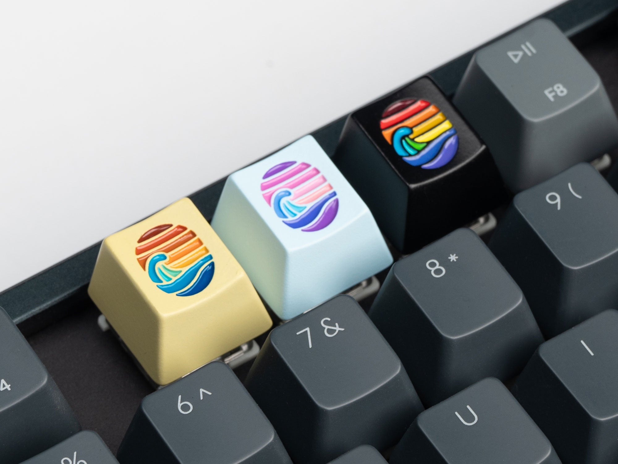 Keychron Colorful Great Wave Zinc Alloy Artisan Keycap