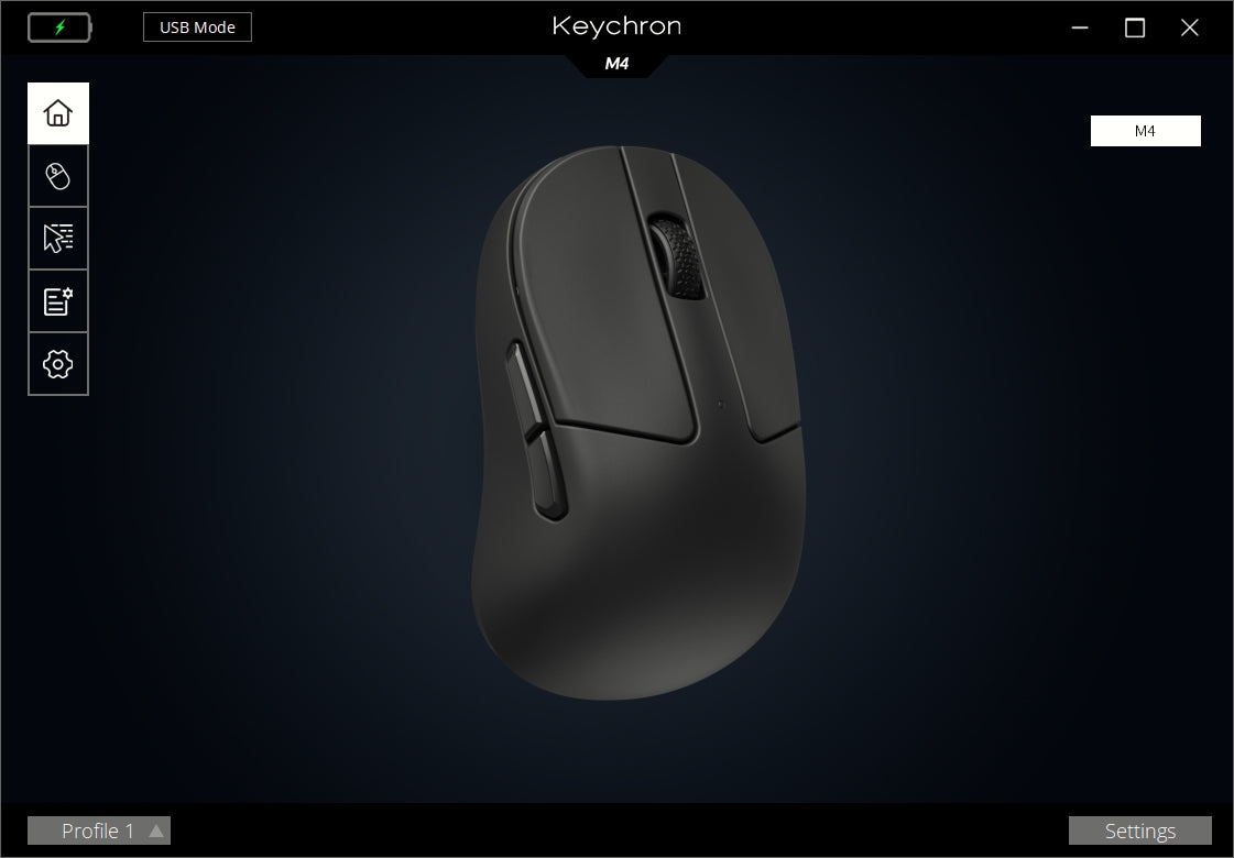 Keychron Engine software for the Keychron M4 wireless mouse